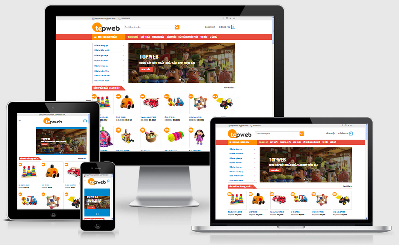 Thiết kế web đồ chơi trẻ em