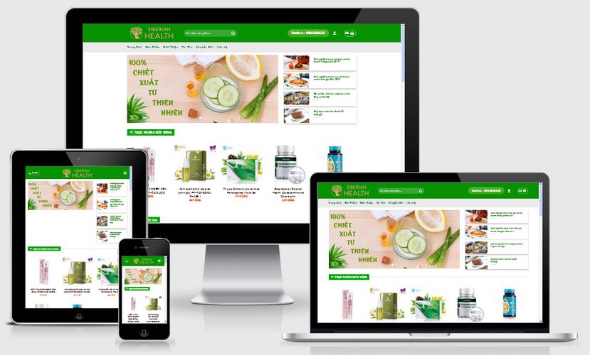 Thiết kế web thực phẩm chức năng