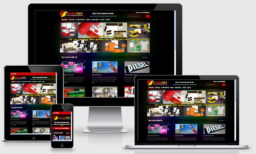 Mẫu website công ty quảng cáo