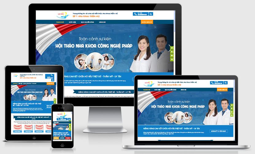 Mẫu giao diện phòng khám nha khoa