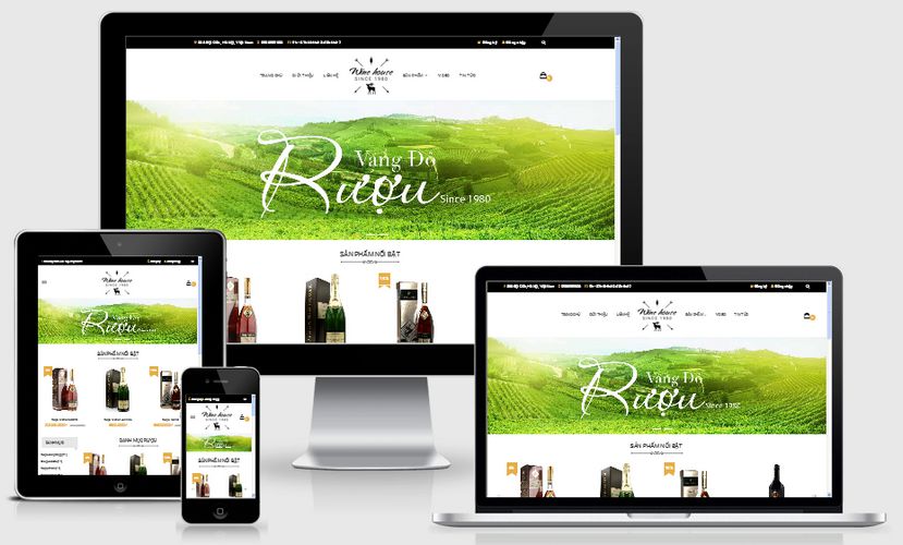 Mẫu website bán rượu bia nhập khẩu