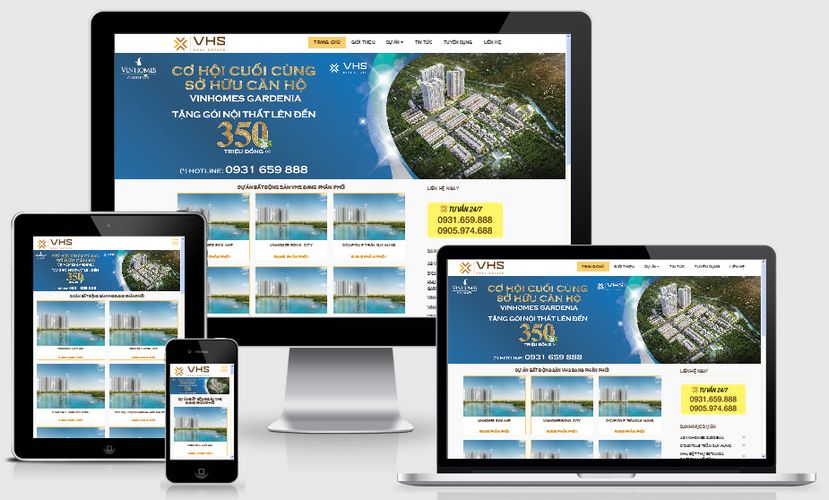 Mẫu giao diện bất động sản vhsland
