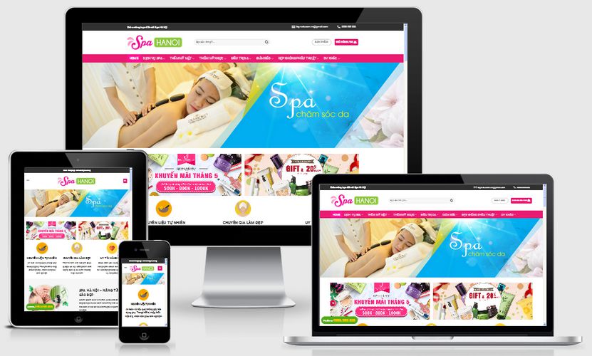 Mẫu website spa làm đẹp Hà Nội