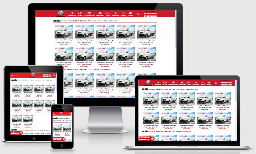 Mẫu website thế giới xe tải