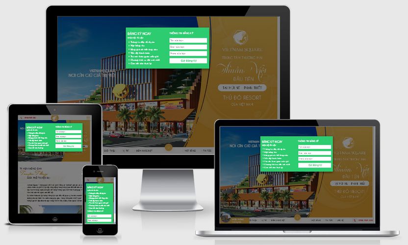 Mẫu website bất động sản nghỉ dưỡng