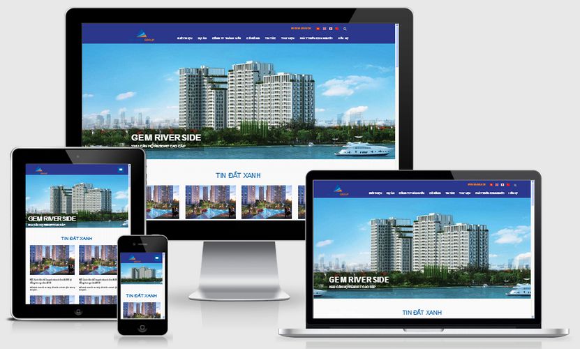 Mẫu website bất động sản đất xanh