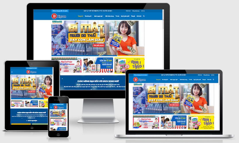 Mẫu website bán sách online