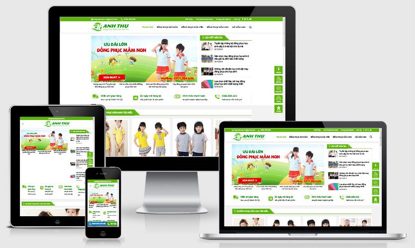 Mẫu website thiết kế đồng phục đẹp