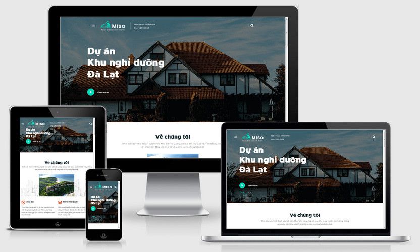 Mẫu website siêu thị dự án đẹp