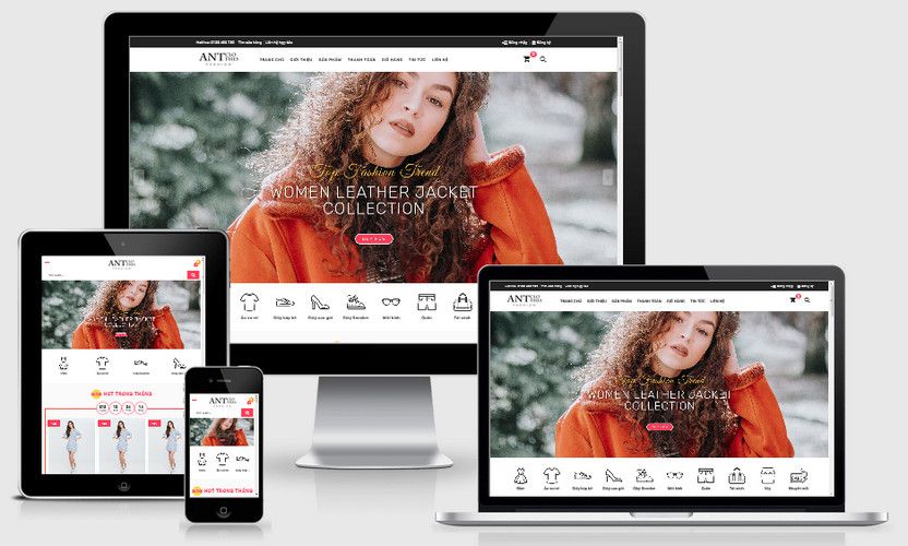 Mẫu website siêu thị thời trang đẹp