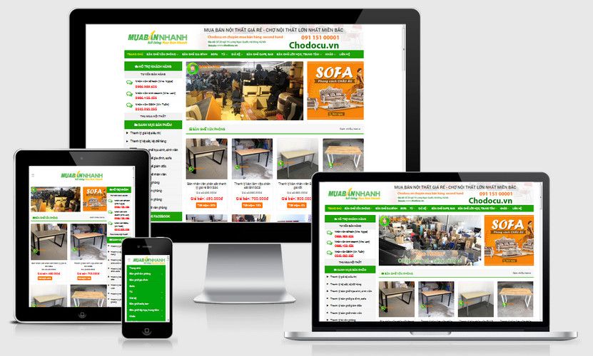 Giao diện website bán đồ cũ