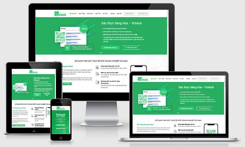 Mẫu website dịch vụ Check giá
