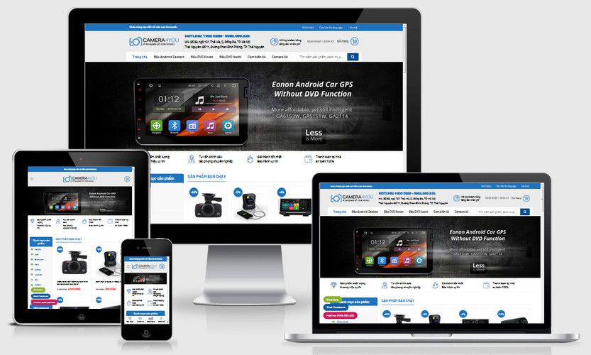 Mẫu website bán hàng Camera