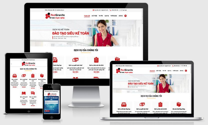 Mẫu website công ty dịch vụ kế toán