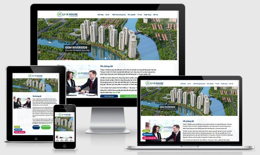 Mẫu website công ty bất động sản