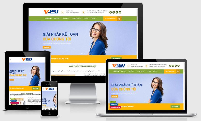 Mẫu website phần mềm kế toán