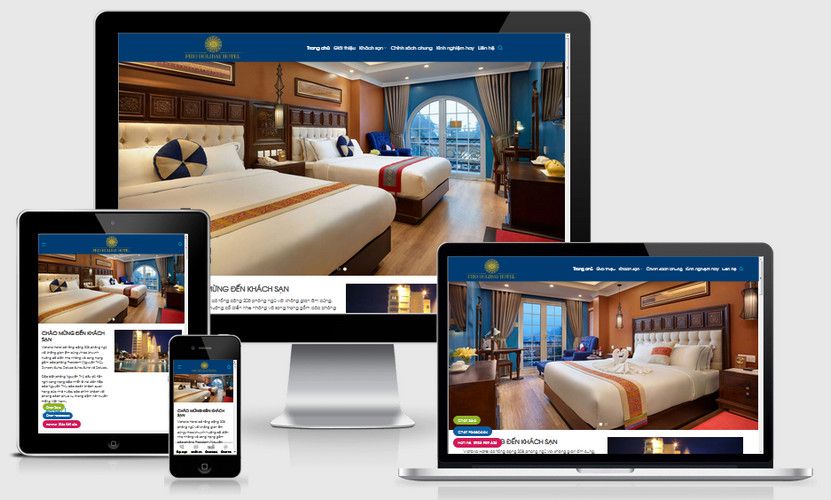 Mẫu website khách sạn Quốc tế cao cấp