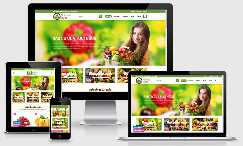Mẫu website bán hoa quả trái cây